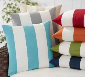 classic striped outdoor pillows