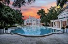 706 Guisando De Avila Tampa FL-print-055-51-Pool Back of House Twilight-4200×2687-300dpi