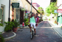 WEEKENDER: Exploring Historic St. Augustine Couple Biking on Aviles Street