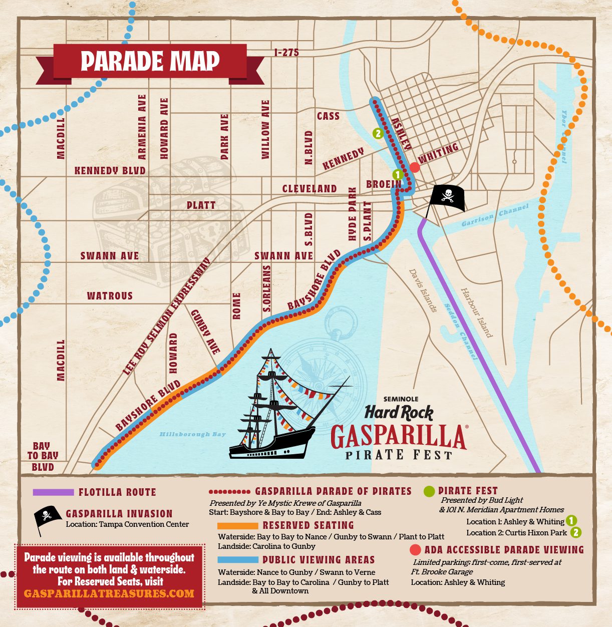 METRO S GUIDE TO GASPARILLA 2024   Gasparilla Pirate Fest Map 2024 2 