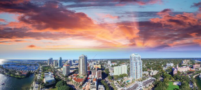 Aerial view of St. Pete