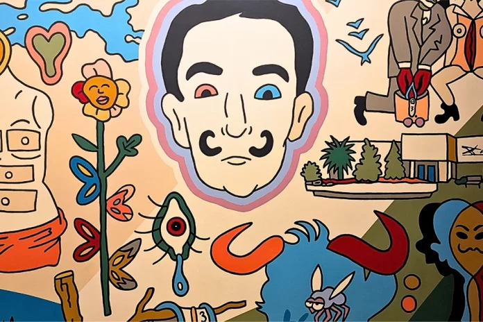 Detail of mural by Chad Mize.