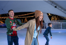 HOLIDAY DATE NIGHTS IN TAMPA BAY: SEASONAL GLAM & NIGHTLIFE Winter Village skating on the Riverwalk