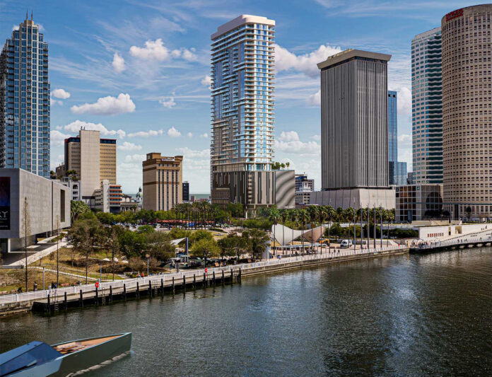 ONE Tampa Riverwalk view